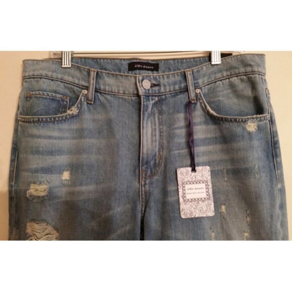 Ei8ht Dreams Distressed Ripped Frayed Slim Boyfriend Jeans sz 30 Light Wash. - Picture 5 of 5